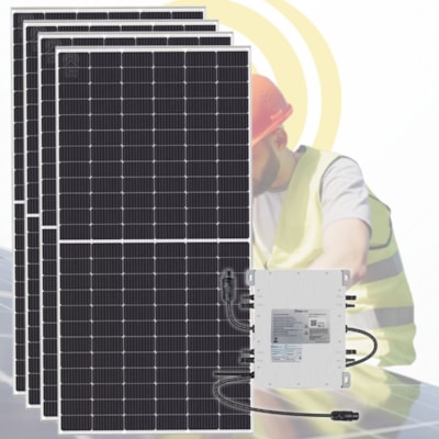 Kit Solar Monocristalino para até 399kwh/mês Microinversor Instalado Bh e Região