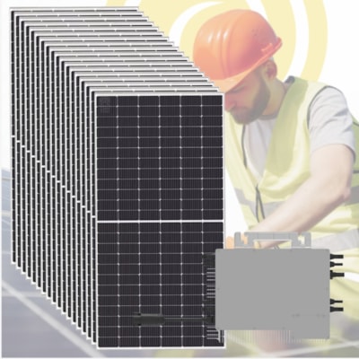 Kit Solar Monocristalino para até 870kwh/mês Microinversor Instalado Bh e Região