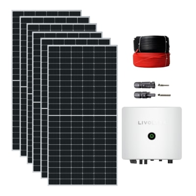 Kit Solar Monocristalino Residencial 702kWh/mês Livoltek 7,5kW 220V