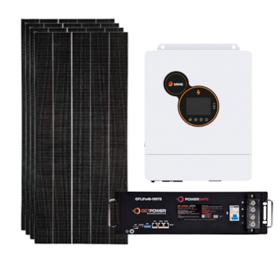 Kit Solar Off Grid 264kWh com Inversor Carregador 5kW SRNE e Bateria de Lítio Getpower