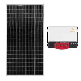 Kit Solar Off-grid 340W/h Monocristalino com Controlador de Carga 20A MPPT