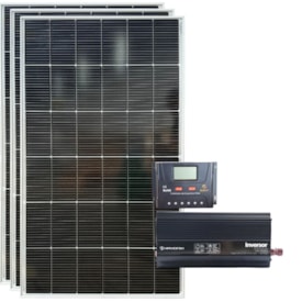 Kit Solar Off-grid 480W Monocristalino com Bateria Moura 234Ah