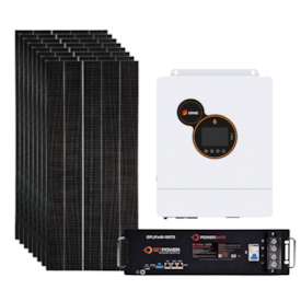 Kit Solar Off Grid 528kWh com Inversor Carregador 5kW SRNE e Bateria de Lítio Getpower