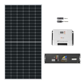 Kit Solar Off-Grid 585W/H Com Bateria Lítio Moura 100Ah 24V