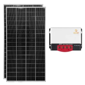 Kit Solar Off-grid 680W/h Monocristalino com Controlador de Carga 30A 24V MPPT