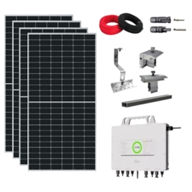 Kit Solar On-Grid 280kWh/mês Microinversor 2,25kW 220V Saj C/Estrutura