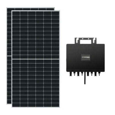 Kit Solar Painel Monocristalino 136Wh/mês Bifacial Microinversor Techpower 2kW 220V