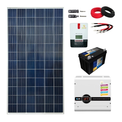 Kit Solar Painel Solar 335W com Inversor 2000W 24V/127 e Bateria 111Ah
