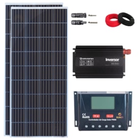 Kit Solar Para Antena Starlink Controlador 40A PWM Inversor 300W