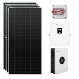 Kit Solar para Backup com Bateria 100Ah e Inversor Carregador 5kWh 48V/127V