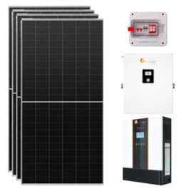 Kit Solar para Backup com Bateria 100Ah e Inversor Carregador 5kWh 48V/220V