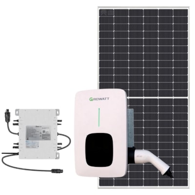 Kit Solar Para Carro Elétrico 200kW/mês Com Microinversor Deye 220V