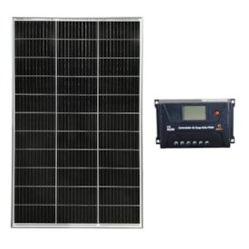 Kit Solar Placa Solar 160W com Controlador de Carga 10A 12V PWM