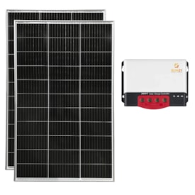 Kit Solar Placa Solar 320W/h com Controlador de Carga 20A 24V MPPT