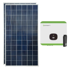 Kit Solar Policristalino 79kWh/mês com Inversor Growatt 1,5kW 220V