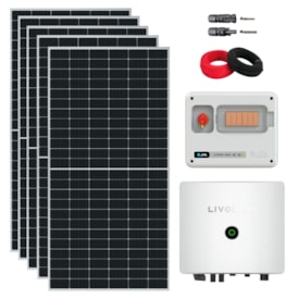 Kit Solar Residencial 300kWh/mês Inversor Livoltek 5kW 220V Cerâmico