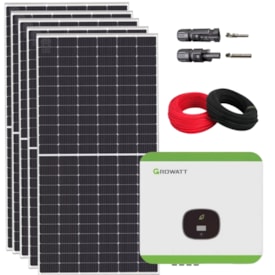 Kit Solar Residencial 330kWh/mês Canadian Inversor Growatt 3kW 220V