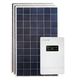 Kit Solar Rural 100,4kW/mês Inversor Livoltek 48V/127V
