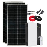 Kit Solar Rural 240kWh/mês Inversor Growatt 3,5kW 48V/220V e Bateria de Chumbo