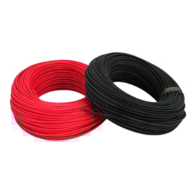 Kits 100 Metros Cabos Solar Fotovoltaicos 6mm 1,8kv Preto e Vermelho