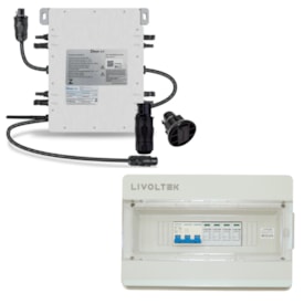 Microinversor Solar Deye 2kW com Caixa de Proteção 20A Livoltek 220V