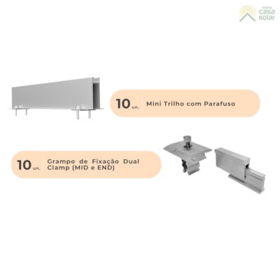 Segunda imagem do produto Minitrilho Alto Para Telhado Metálico 550mm Pratic Lite Romagnole - RSM-990X4