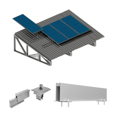 Minitrilho Alto Para Telhado Metálico 550mm Pratic Lite Romagnole - RSM-990X4