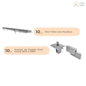 Segunda imagem do produto Minitrilho Plano Para Telhado Metálico 550mm Pratic Lite Romagnole - RSM-990X4