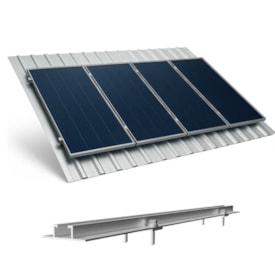 Segunda imagem do produto Minitrilho Plano Para Telhado Metálico Solar