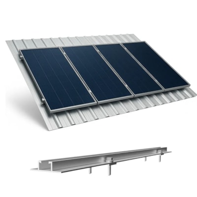 Segunda imagem do produto Minitrilho Plano Para Telhado Metálico Solar