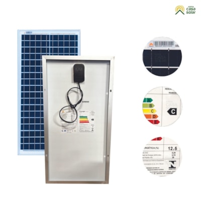Segunda imagem do produto Painel Solar 30W 60W 80W Policristalino Resun - RSM