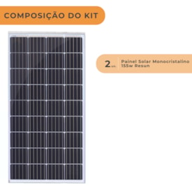 Segunda imagem do produto Painel Solar 310W Resun Monocristalino