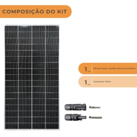Segunda imagem do produto Painel Solar 340W Monocristalino Renepv com MC4