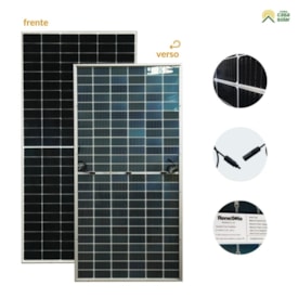Segunda imagem do produto Painel Solar 555W Monocristalino Half-Cell Bifacial Renesola - RS6-555MBG-E3 