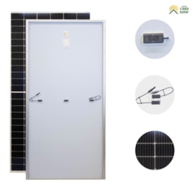 Segunda imagem do produto Painel Solar 555W Sunova Monocristalino Half-Cell (compatível 550w) - SS-555-72MDH