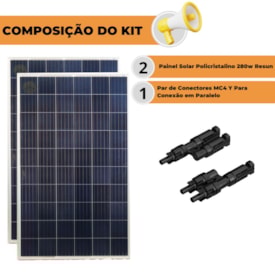 Segunda imagem do produto Painel Solar 560W Policristalino Resun e Conector MC4y