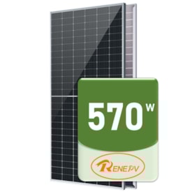 Segunda imagem do produto Painel Solar 570W Bifacial Monocristalino Half-Cell Renepv - ZY570M10NHB-144