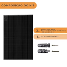 Segunda imagem do produto Painel Solar 810 W Monocristalino Half-cell Conector MC4