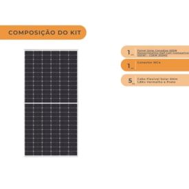 Segunda imagem do produto Painel Solar Canadian 555W + Cabos