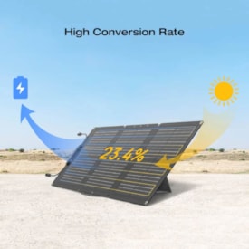 Segunda imagem do produto Painel Solar Flexível 60W Monocristalino Ecoflow PS 60
