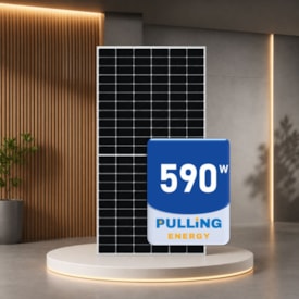 Painel Solar Monocristalino 590W Ntype Bifacial Frame de Fibra Pulling - PU590SNM102