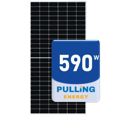 Segunda imagem do produto Painel Solar Monocristalino 590W Ntype Bifacial Frame de Fibra Pulling - PU590SNM102