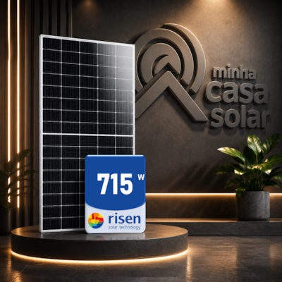 Painel Solar Monocristalino 715W Half-Cell HJT Bifacial Risen RSM132-8-715BHDG