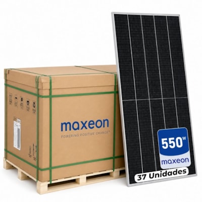 Pallet com 37 Paineis Solares Monocristalino 550W Half-Cell Bifacial Maxeon SPR-P6-550-UPP