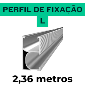 Perfil de Aluminio 2,36m Fixação em L p/Painel Solar
