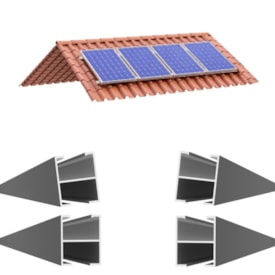 Perfil de Alumínio H 2400mm Para Telhado Cerâmico - SSM2400 - Outlet