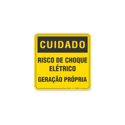 Placa De Advertencia Geração Propria Sun21 - Plaadv