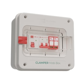 Quadro de proteção CA 8kW 40A 220V Mobi Box Clamper