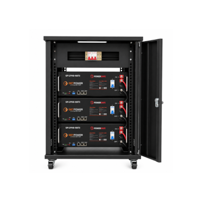 Segunda imagem do produto Rack Até 3 Baterias de Lítio 4,8kW 16U Getpower RACK LV 3