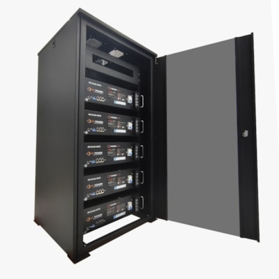 Rack Até 5 Baterias de Lítio 4,8kW 24U Getpower RACK LV 5